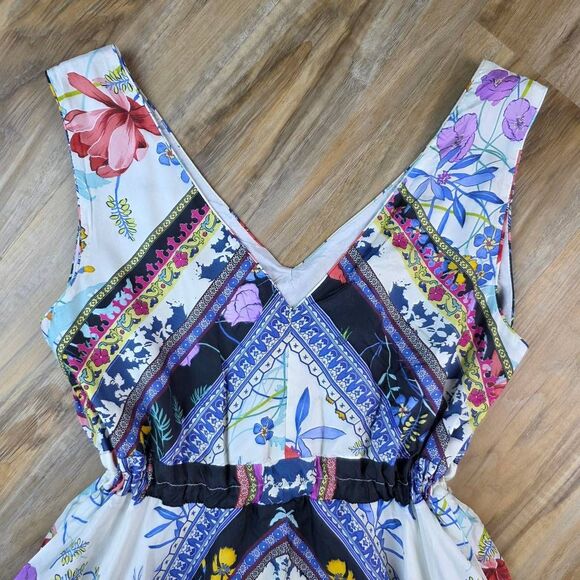 🔹️NWT Johnny Was Silk Cassia Asymmetric Hem Sleeveless Dress Small - Picture 6 of 13